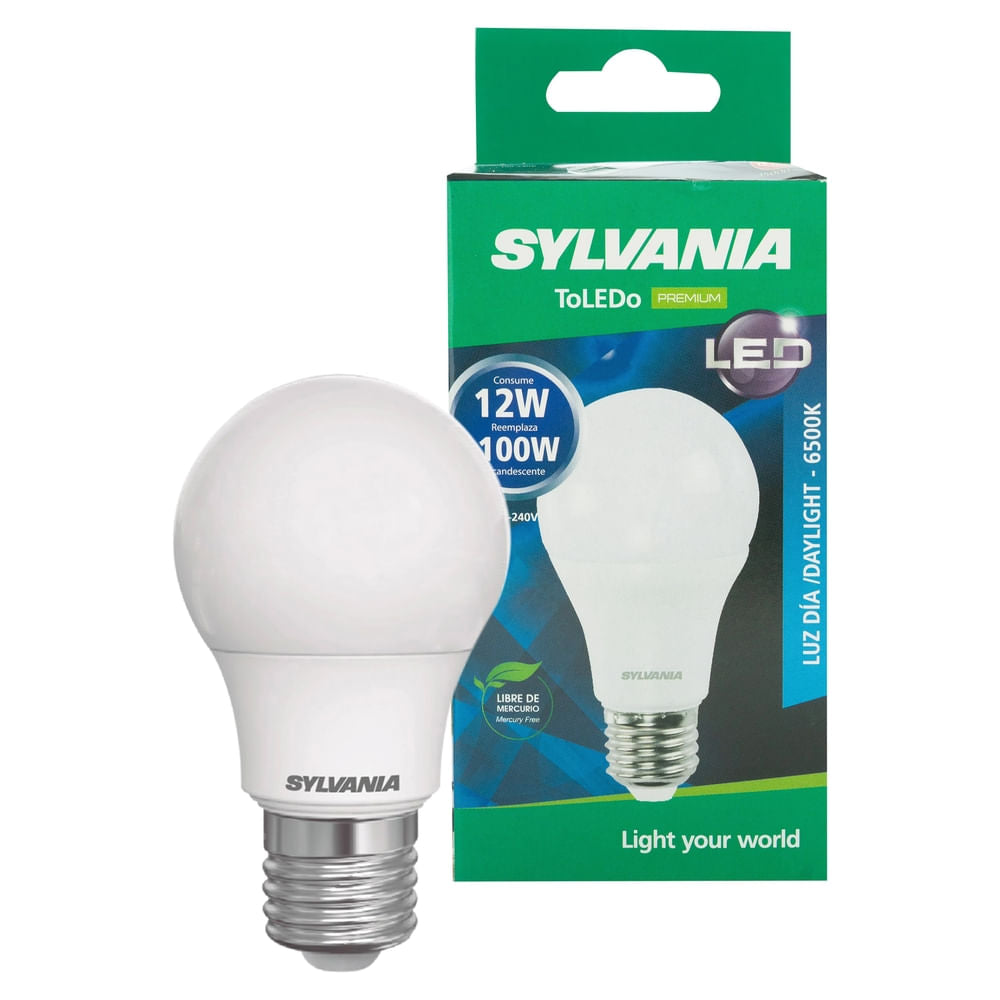 Bombillo Led Sylvania,12w Luza Blanca Rosca E27 -und