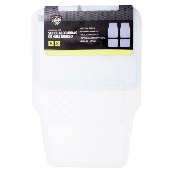 Alfombra Auto Drive Para Auto PVC Transparente - 4 Pzas