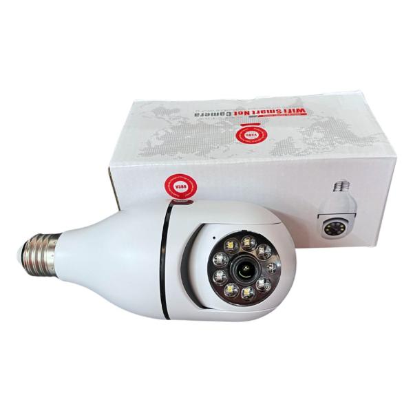 Camaras De Vigilancia Wifi Bombillo Giratorio Q16S-1 Blanco