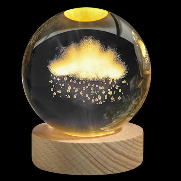 Esfera De Cristal Pequeña Nube Lluvia