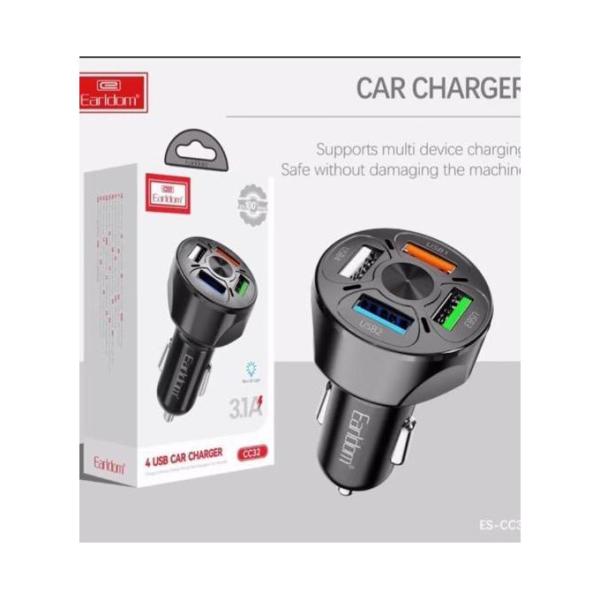 Cargador Cubo Carro Es-Cc32 Earldom