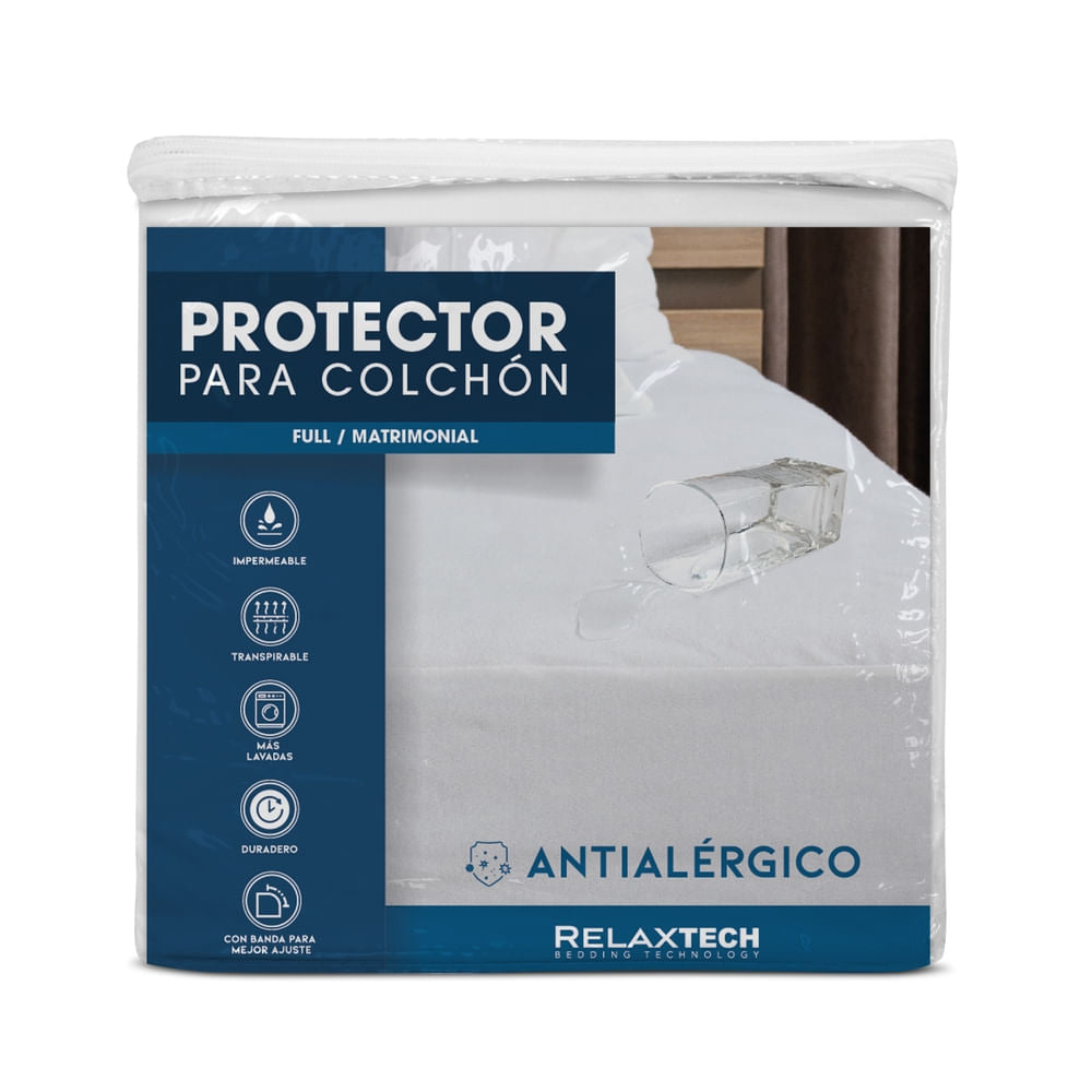 Protector De Colchón Relaxtech Impermeable Matrimonial