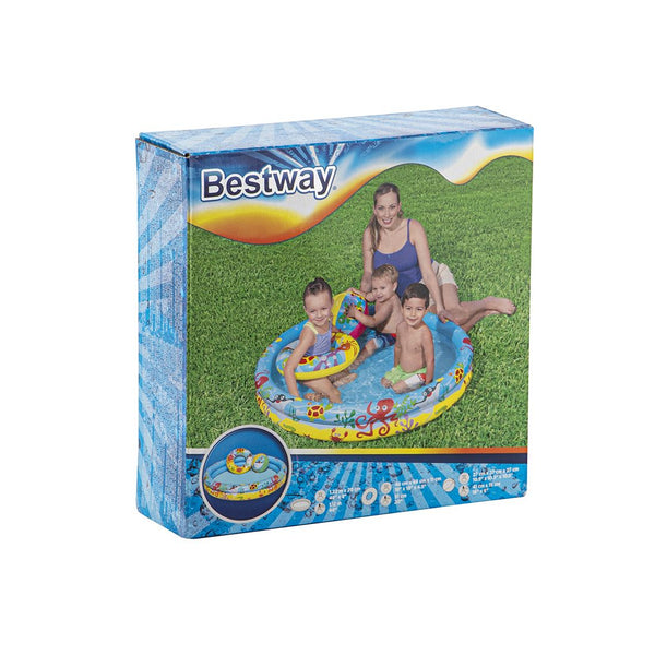 Piscina Bola Y Flotador 137lt Bestway 122x20cm 3pcs