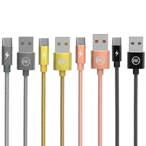 Cable Usb Lightning Wdc-013 Kingkong Wk Desing Rosa