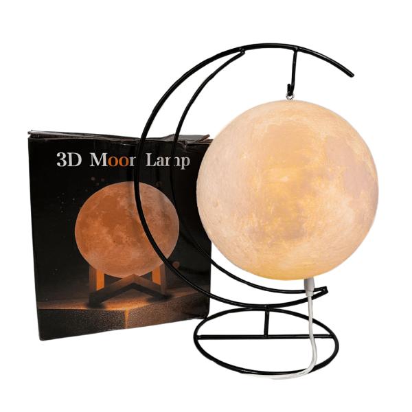 Lampara Luna Base Metal