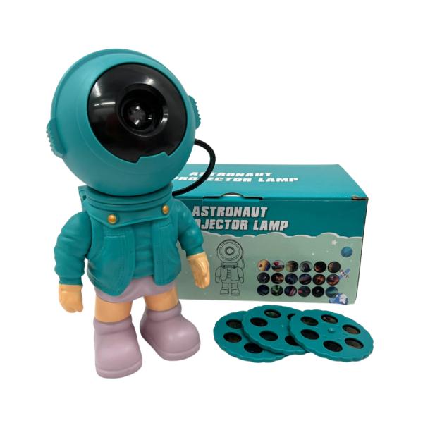 Lampara Proyector Astronauta Turqueza