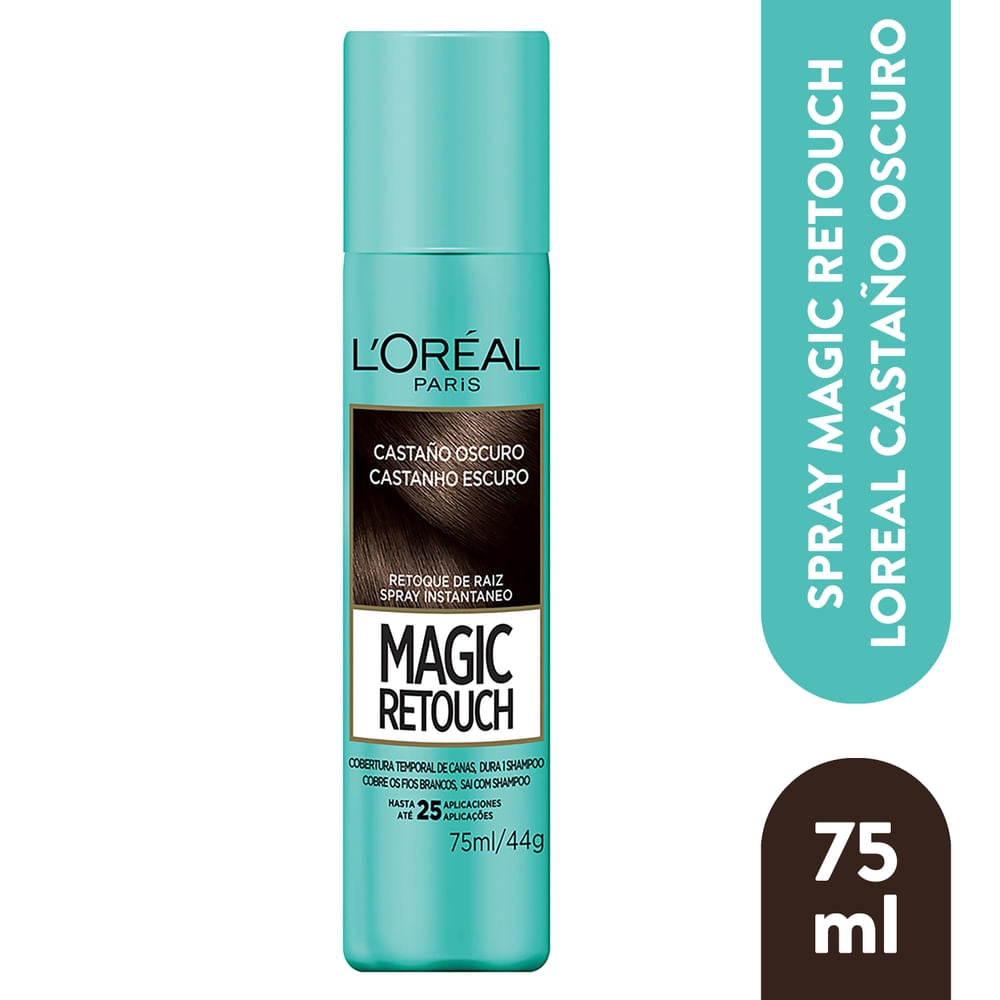 Spray Retocador De Raíz Magic Retouch L'oréal Paris Tono Castaño