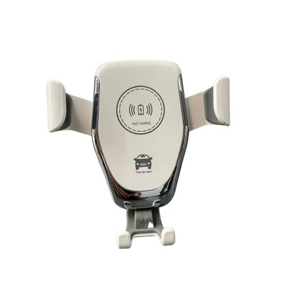 Holder Para Carro Cargador De Celular Con Carga Inalambrico Q12 Blanco