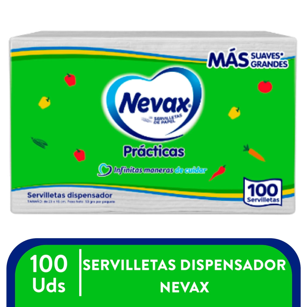 Servilletas Dispensador De Papel Nevax Practicas Más Suaves Más Grandes - 100 Uds