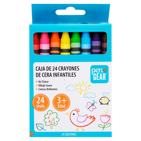 Crayones Pen Gear De Cera Caja -24 Uds