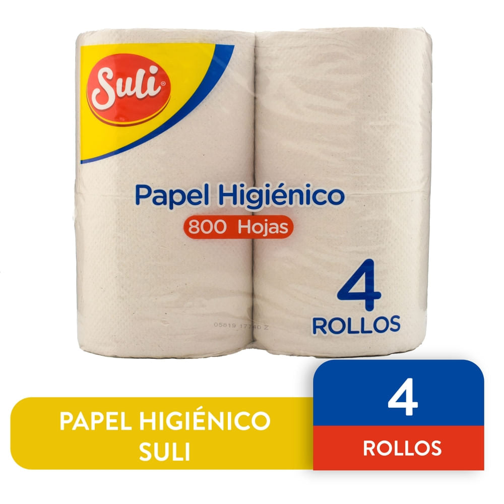 Papel Higiénico Suli 800 Hojas - 4 Rollos