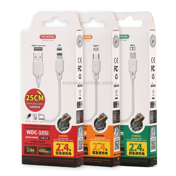 Cable Micro Usb Wdc-105M 25Cm Blanco