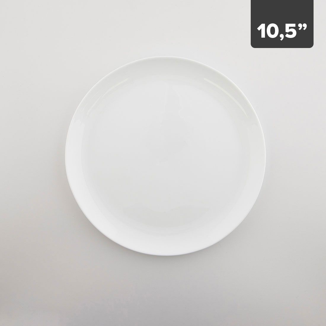 Plato Grande Redondo Temperado 10.5in