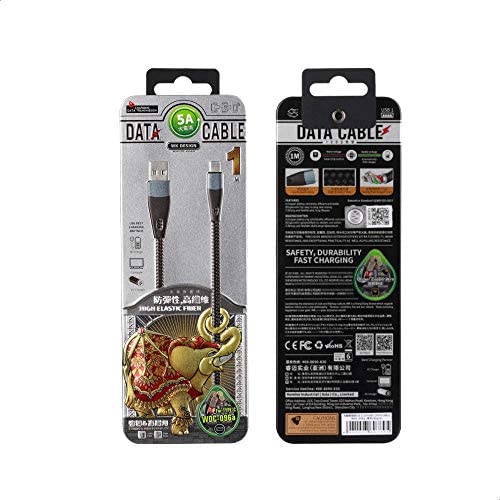 Cable Usb Tipo C Wdc-096A Elefante Wekome Negro