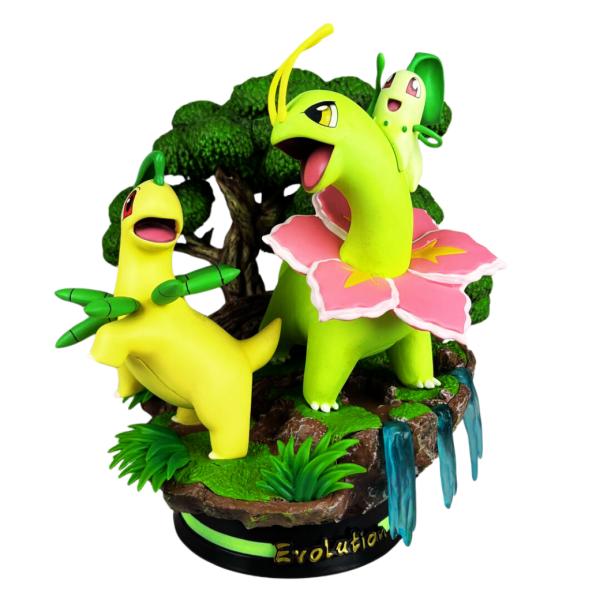 Figura De Chikorita Y Sus Evoluciones - Pokemon