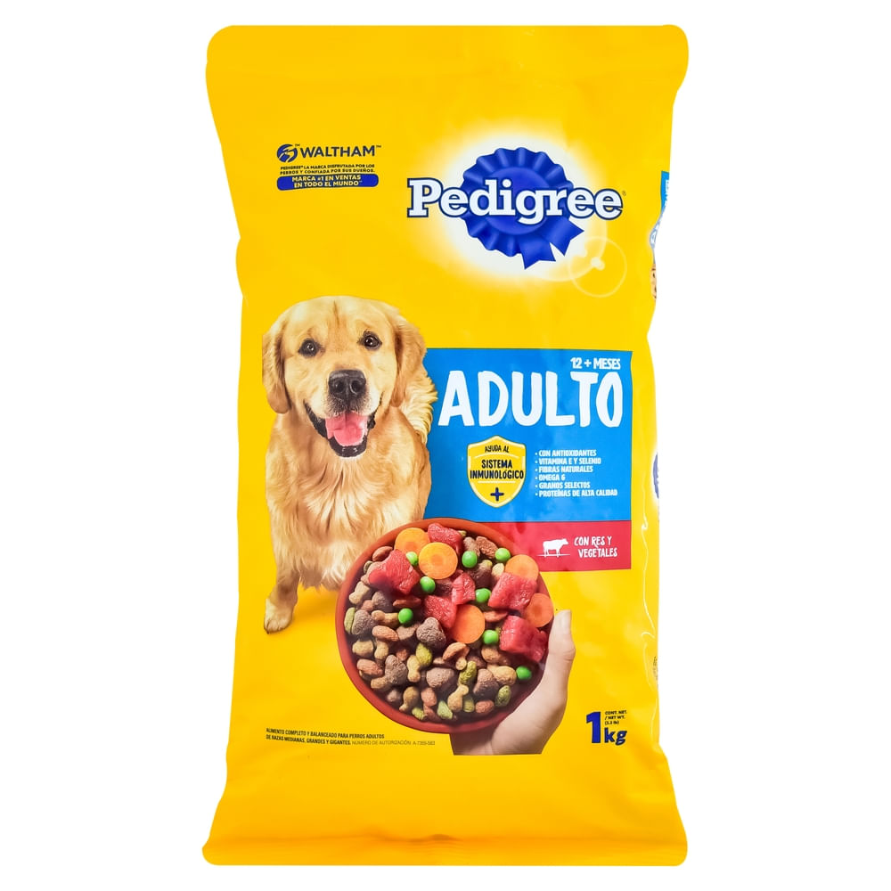 Alimento Seco Pedigree Para Perro Adulto Sabor Res Y Vegetales - 1 Kg