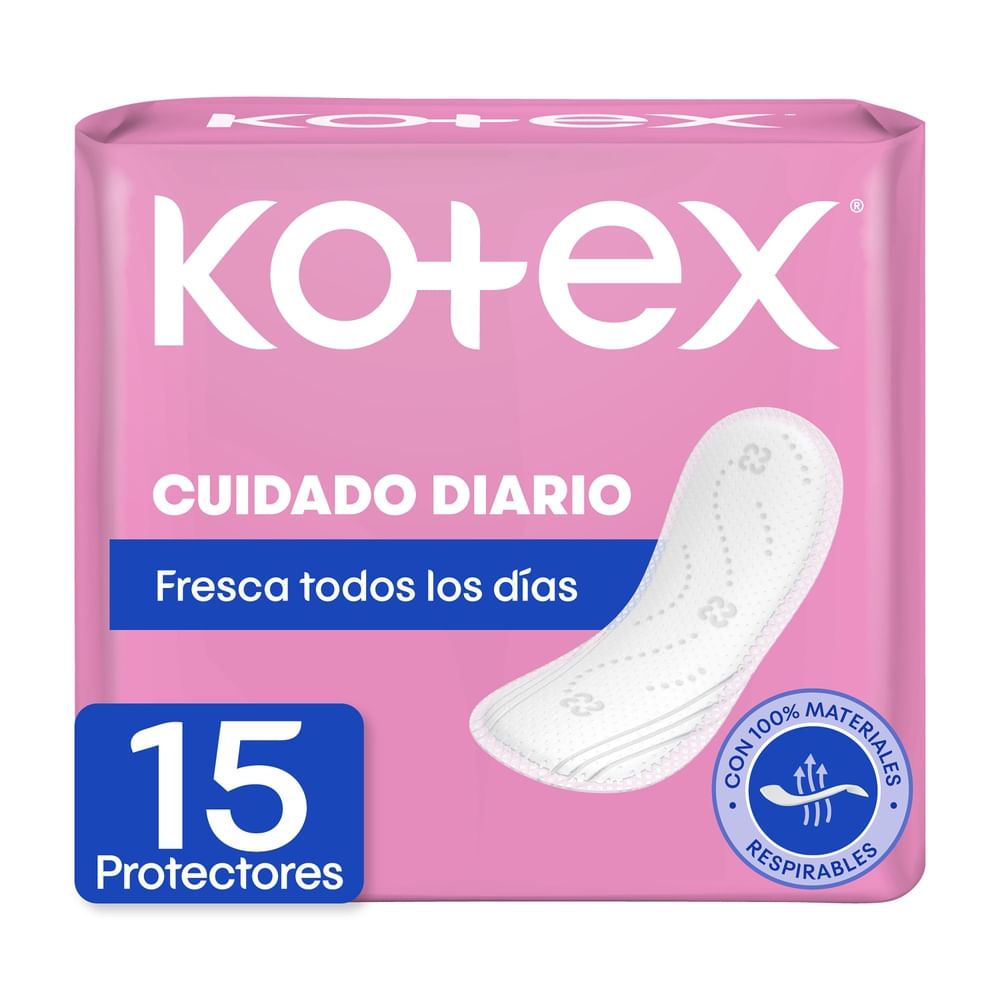 Protectores Kotex Cuidado Diario - 15 Unidades