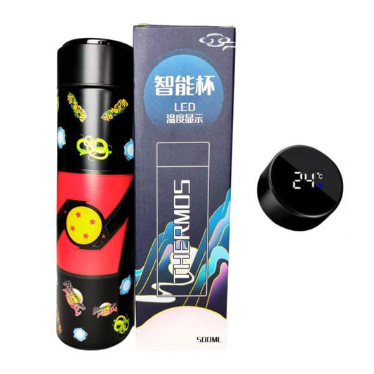 🔥 Botella Térmica Dragon Ball – 500 ml con Sensor de Temperatura LED