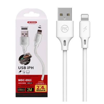 Cable Usb Lightning Wdc-092I 2M Wekome Blanco