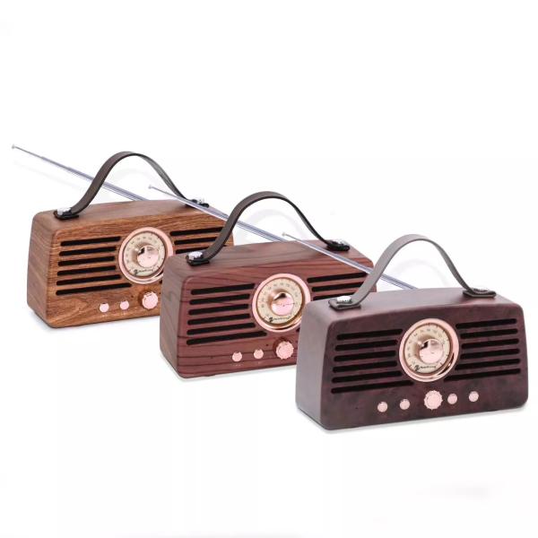 Parlante Bluetooth Radio Vintage Nr-4013 Cafe