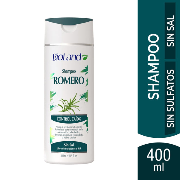 Shampoo Bioland Romero Control Caída - 400 Ml