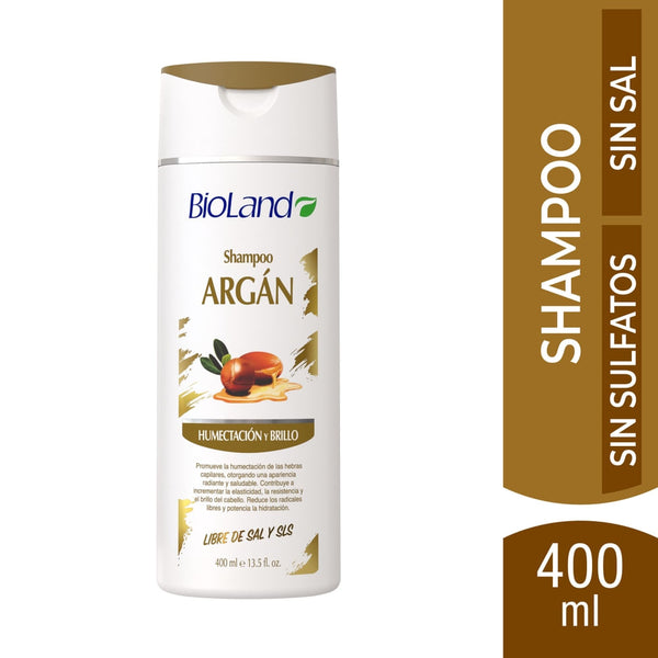 Shampoo Bioland Argán Humectación Y Brillo - 400 Ml