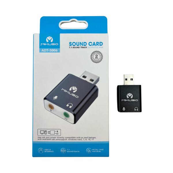 Adaptador De Sonido Adt-S006 7.1 Mikuso