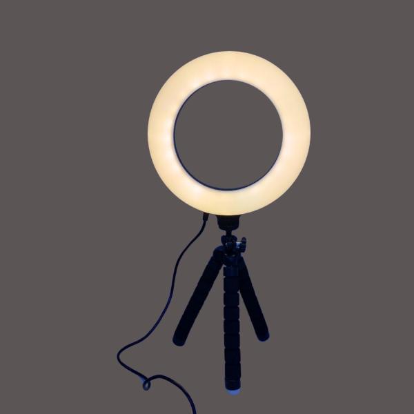ARO DE LUZ Prensa 16CM + Tripode 15CM