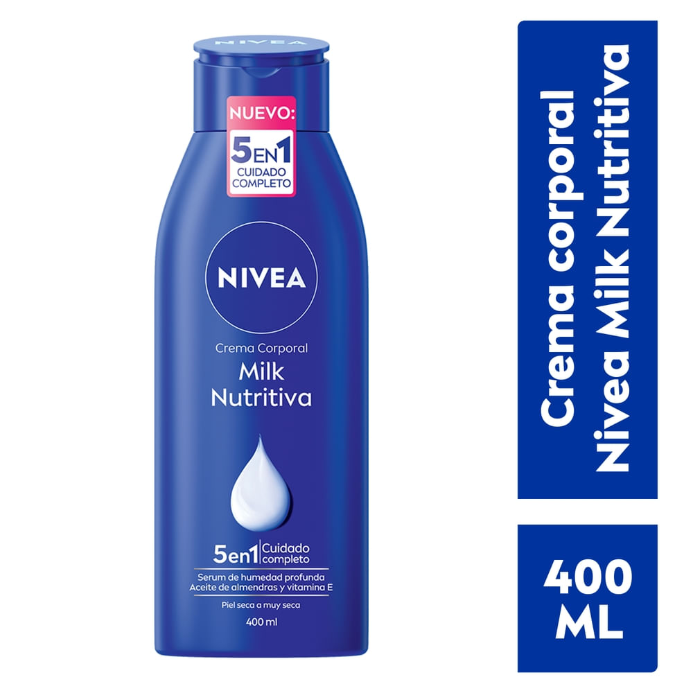 Crema Corporal Nivea Milk Nutrición Y Humectación Profunda - 400 Ml