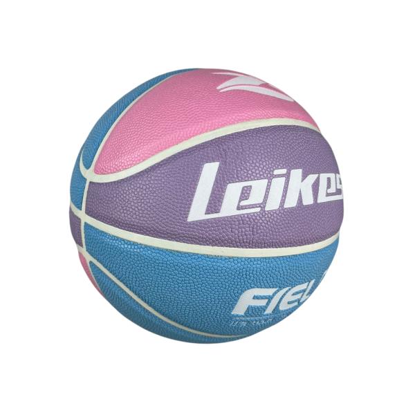 Bola De Basketball Franjas Rosada Morada Y Celeste