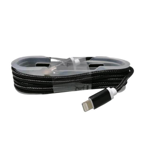 Cables Usb Iphone Lightning Tejido Color Negro