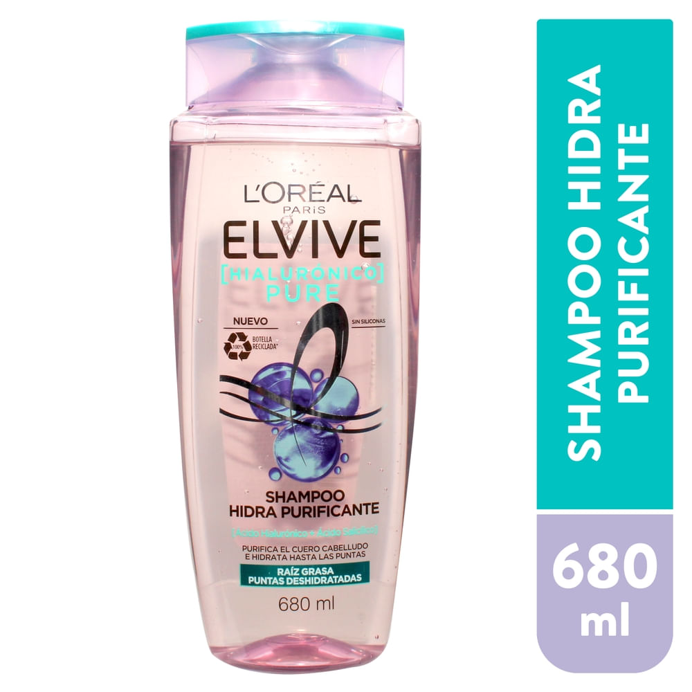 Shampoo L'oréal Paris Elvive Hialurónico Pure - 680 Ml