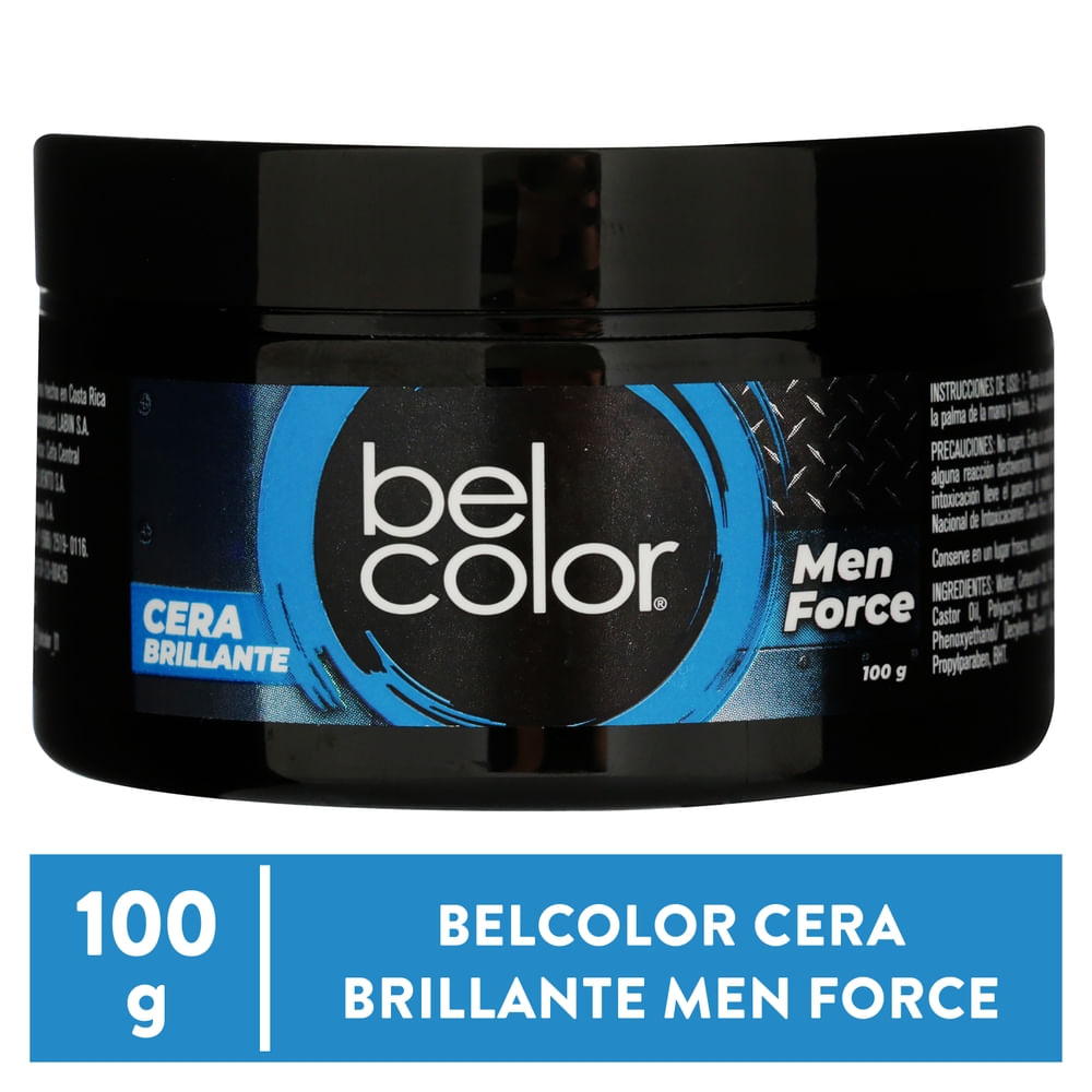 Cera Brillante Belcolor Para Cabello Men Force - 100 G