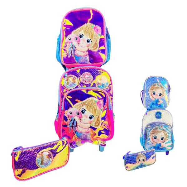 Set De Bolso Glossy Con Rodines -Dos Estilos A Elegir Sirenita