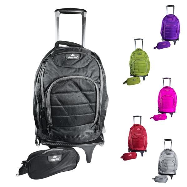 Set De Bolso Glossy Con Rodines Varios Estilos A Elegir Negro