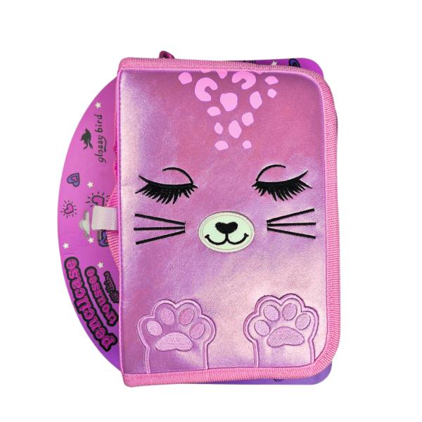 Cartuchera De Gato Rosada