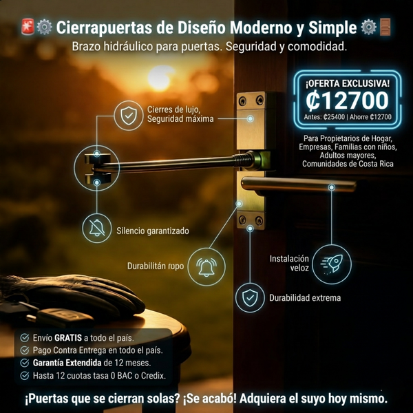 Cierrapuertas de Diseño Moderno y Simple
