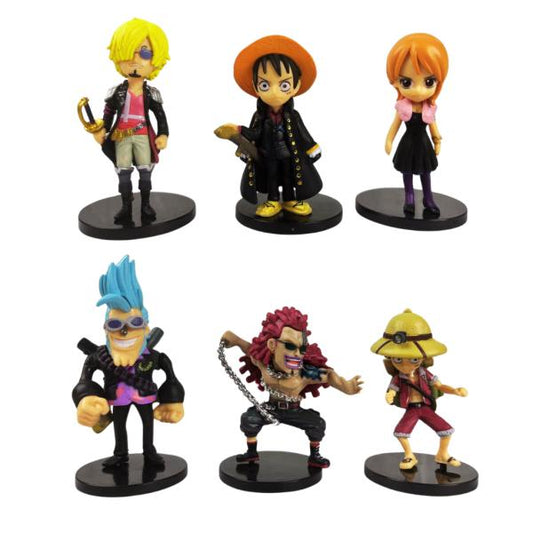 Mini Figuras One Piece – Set de 6 Personajes Coleccionables (7-10cm)