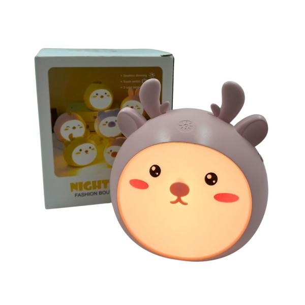 Lampara De Diseño Night Light Venado Rosado