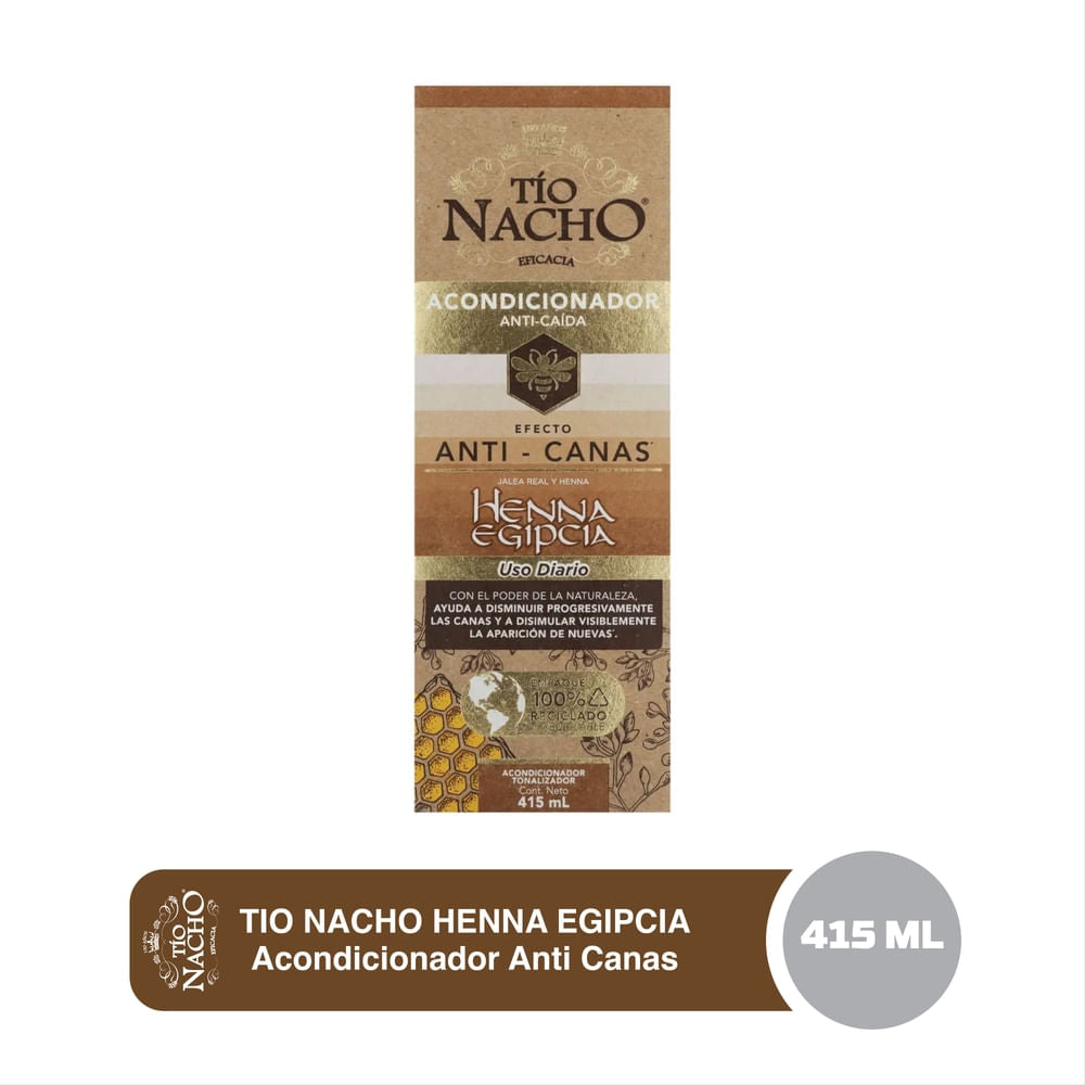 Acondicionador Tío Nacho Anti-canas Henna Egipcia -415 Ml