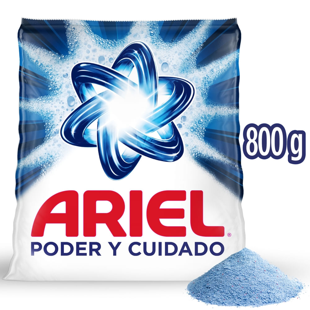 Detergente Ariel En Polvo Poder Y Cuidado - 800 G