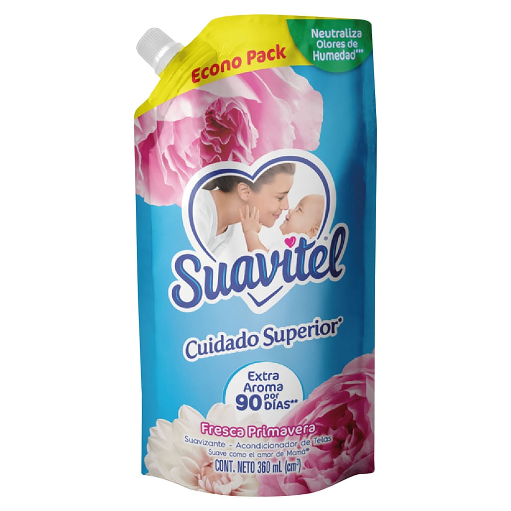 Suavizante De Telas Suavitel Cuidado Superior Fresca Primavera Doypack - 360ml