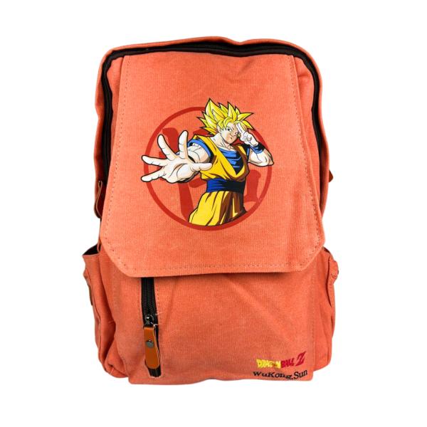 🎒 Bolso Mochila de Goku – Dragon Ball, 44×33 cm, Lona y Cuerina