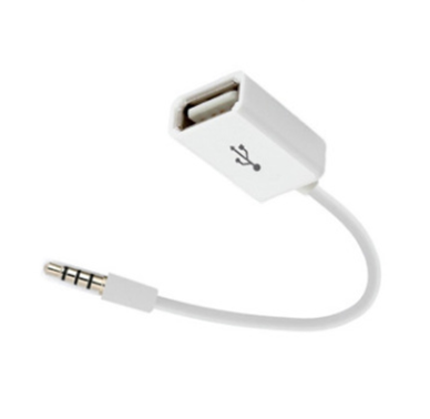 Cables Auxiliar 3.5 Mm A Usb En Bolsa Blanco