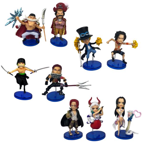 Mini Figuras One Piece – Set de 9 Personajes Coleccionables (7.5-9cm)