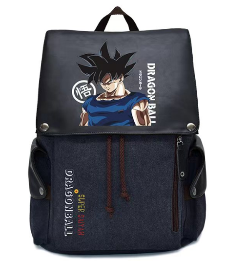 🎒 Bolso Mochila de Goku – Dragon Ball, 44×33 cm, Lona y Cuerina