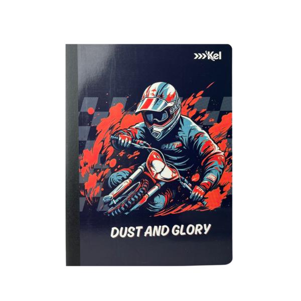 Cuaderno Cosido De Piloto De Motocross
