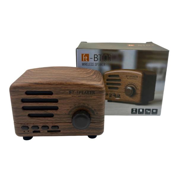 Bocinas Parlante Bluetooth Vintage Ft-Bt01