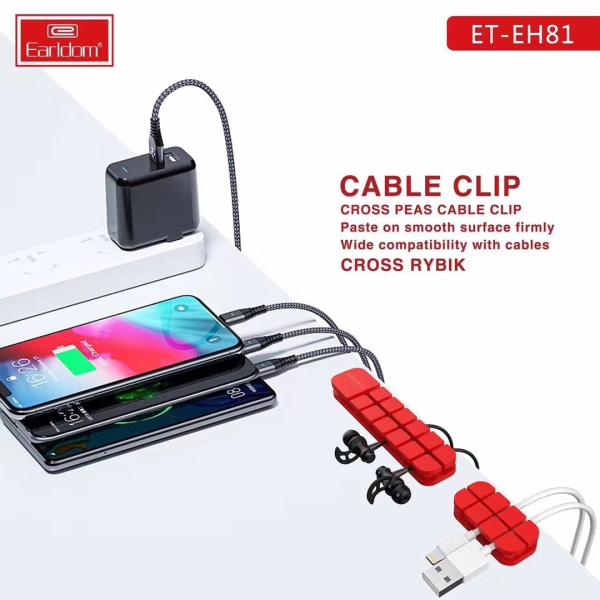 Clip Para Cables Ordenador De Cables Et-Eh81 Color Negro