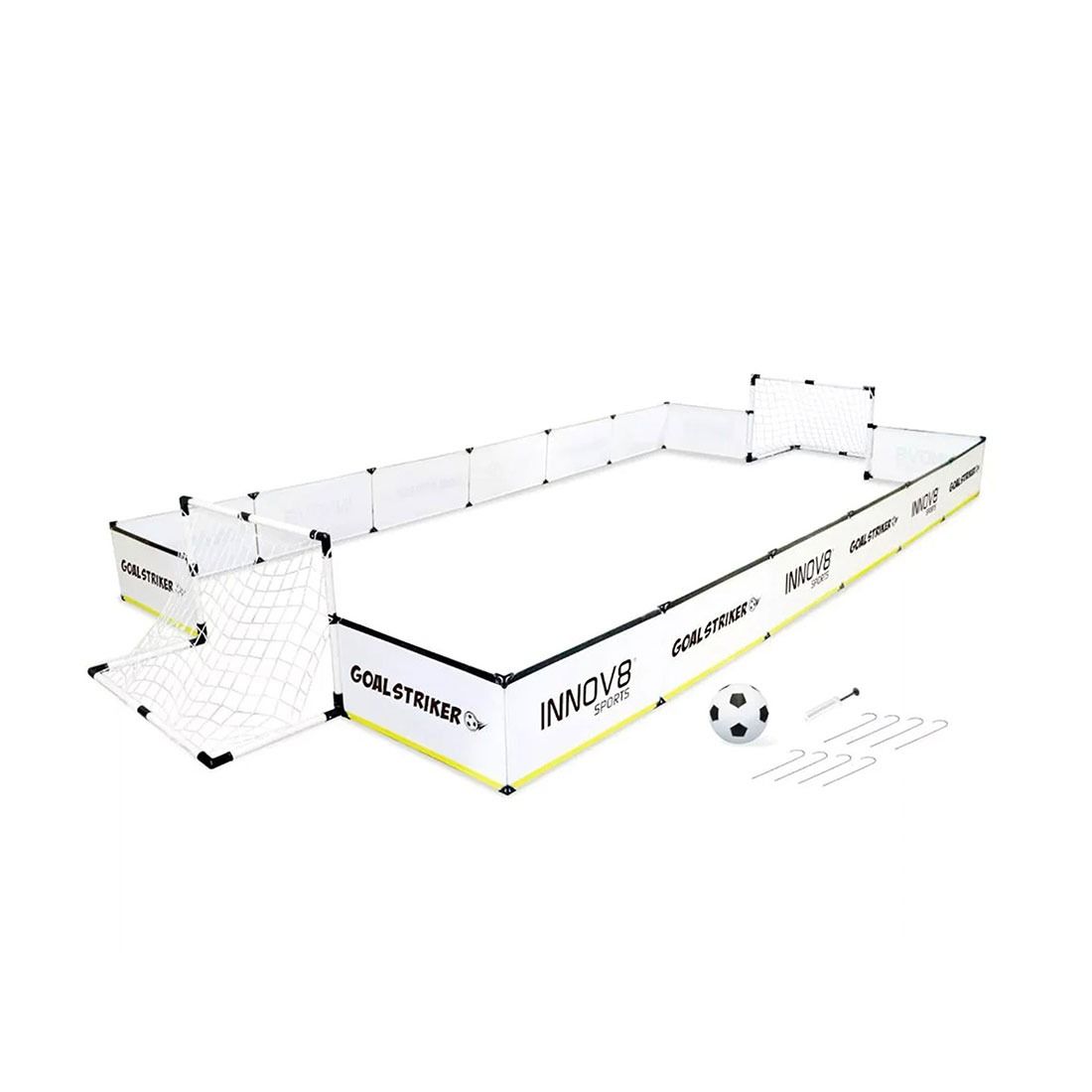 Mini Cancha Fútbol Plástico Y Pvc 426x235x36cm 56pcs